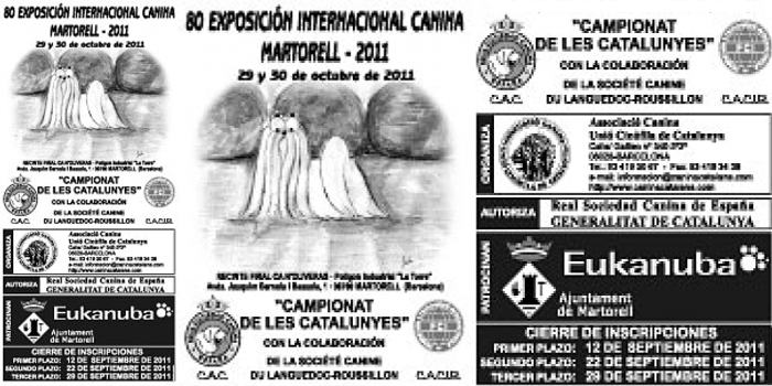 ﻿LXXX EXPOSICIÓN INTERNACIONAL CANINA DE MARTORELL 2011