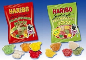 Gominolas con la cara de un carlino