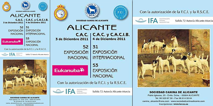 Alicante. XXXI Exposición Internacional y LII Exposición Nacional Caninas